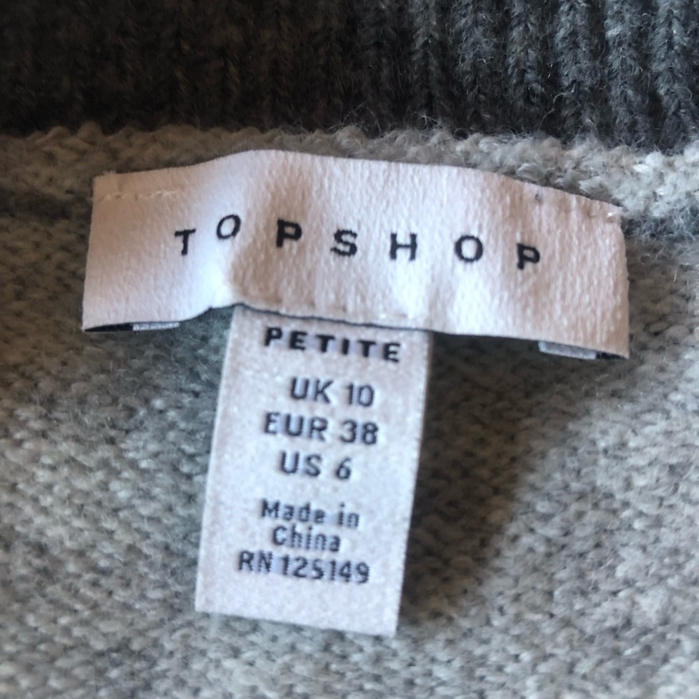 Topshop Sweater Striped Crewneck Cropped - Picture 3 of 6